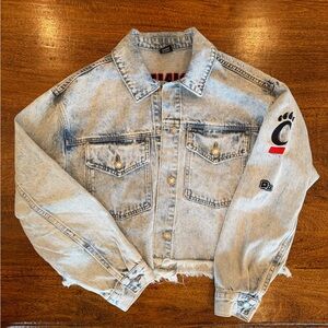 University of Cincinnati Light Blue Denim Jean Jacket - never worn